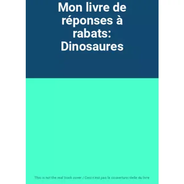 Mon Livre De RéPonses à Rabats: Dinosaures-image
