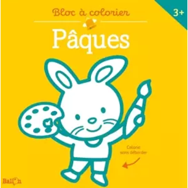Bloc à Colorier Sans DéBorder - PâQues - Ballon-image