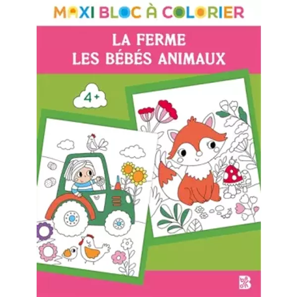 Maxi Bloc à Colorier - Ferme + BéBéS Animaux - Felicity French-image