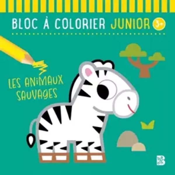 Bloc à Colorier Junior 3+ Les Animaux Sauvages - Emma Martinez-image