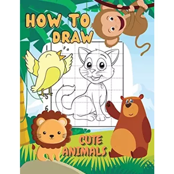 How To Draw Cute Animals: A Step-By-Step Drawing And Coloring Book For Kids. Learn How To Draw Animals Such As Dogs, Cats, Elep - Casey Lee-image