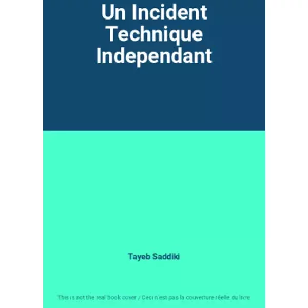 Un Incident Technique Independant - Tayeb Saddiki