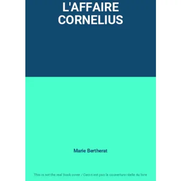 L'affaire Cornelius - Marie Bertherat-image