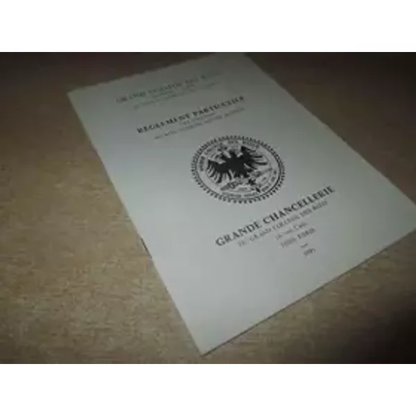 Grand college des rites - reglement particulier des ateliers du rite ecossais ancien accepte