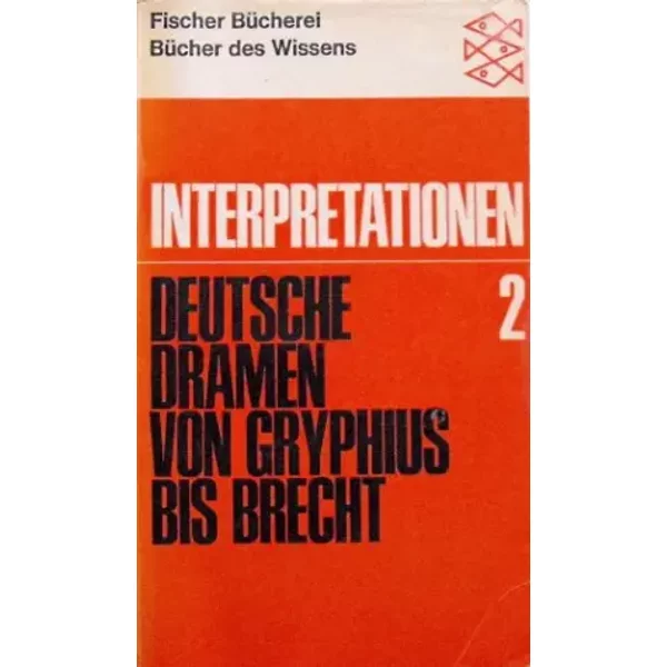 Interpretationen. Bd. 2. Deutsche Dramen Von Gryphius Bis Brecht.-image