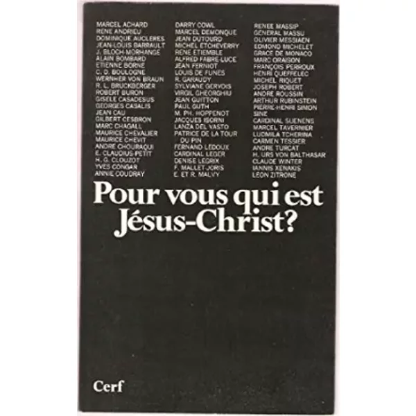 Pour Vous Qui Est Jesus Christ - Collectif-image
