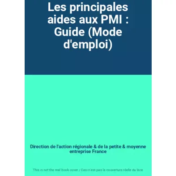 Les Principales Aides Aux Pmi : Guide (Mode D'emploi) - Direction De L'action RéGionale Et De La Petite Et Moyenne Entreprise France-image
