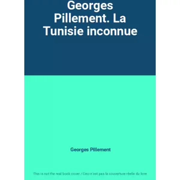 Georges Pillement. La Tunisie Inconnue - Georges Pillement-image