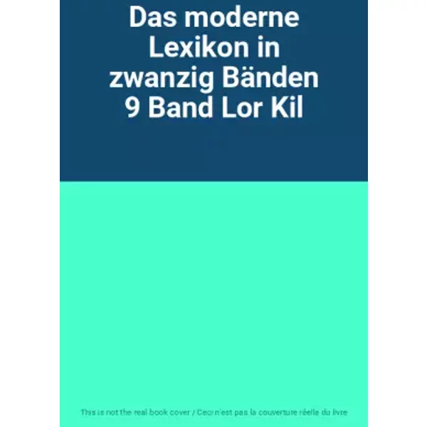 Das Moderne Lexikon In Zwanzig BäNden 9 Band Lor Kil-image