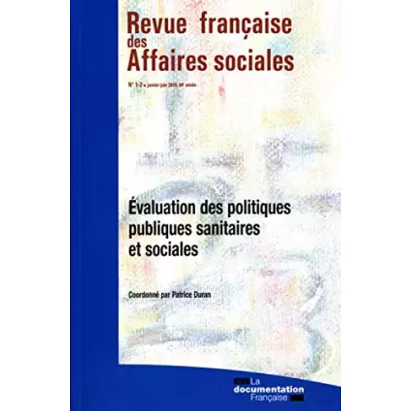 Evaluation Des Politiques Publiques Sanitaires Et Sociales (N.1-2/2010) - Collectif-image