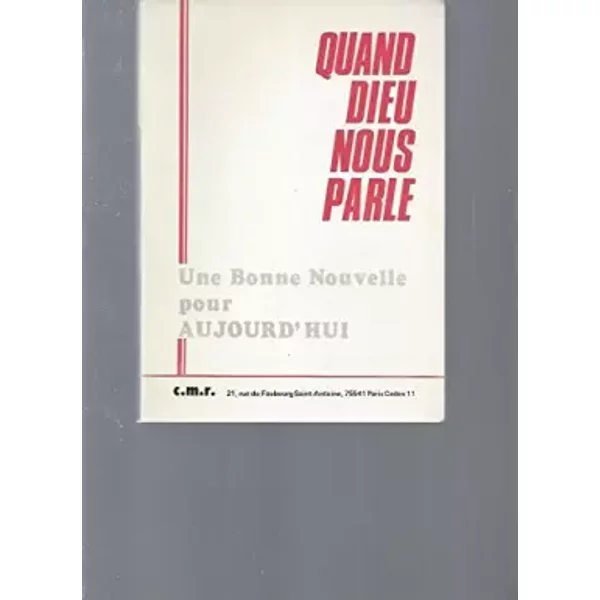 Quand Dieu Nous Parle- Une Bonne Nouvelle Pour Aujourd'hui - Collectif-image