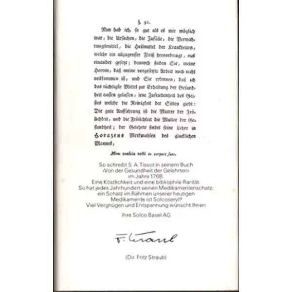Von Der Gesundheit Der Gelehrten. Faksimile Nachdruck Der Ausgabe Von 1768 .-image
