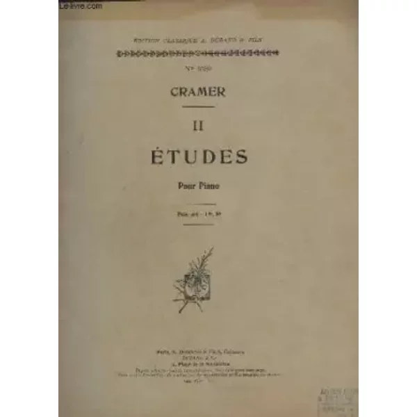 ETUDES POUR PIANO - VOLUME 2 - N° 9359. - CRAMER