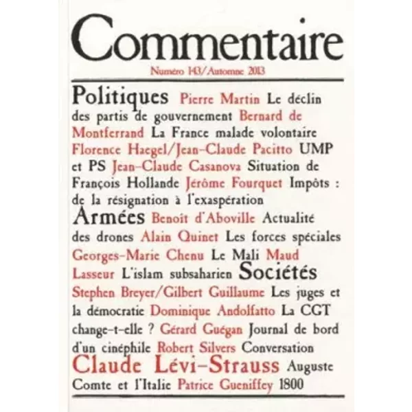 Commentaire n 145 printemps 2014 - Collectif