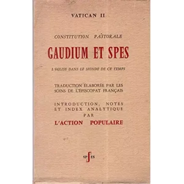 Vatican Ii Constitution Pastorale Gaudium Et Spes L'éGlise Dans Le Monde De Ce Temps - Collectif-image