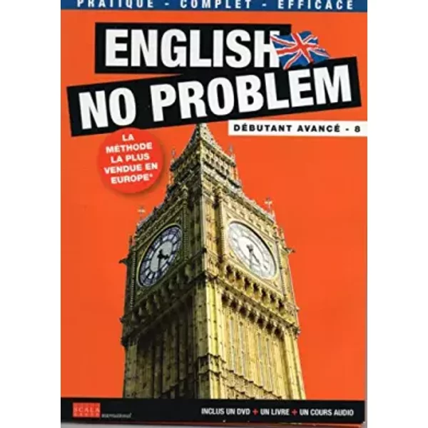 English no problem débutant avancé 8 ; la méthode la plus vendue en Europe; inclus un DVD + un livre + un cours audio