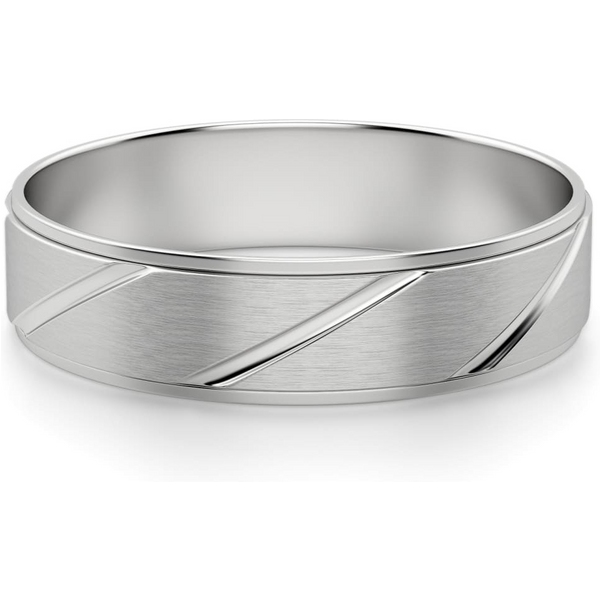 Alianza de Boda Karst Oro Blanco 585 (14K)