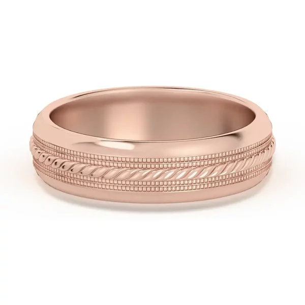 Alianza de Boda Single Rope 5 MM Oro Rosa 585 (14K)