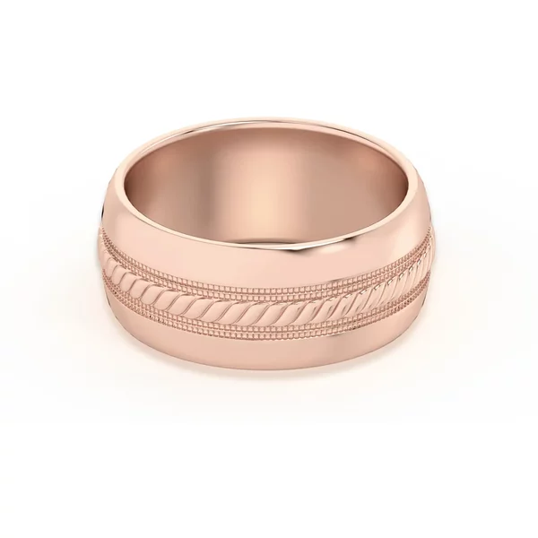 Alianza de Boda Single Rope 8 MM Oro Rosa 585 (14K)