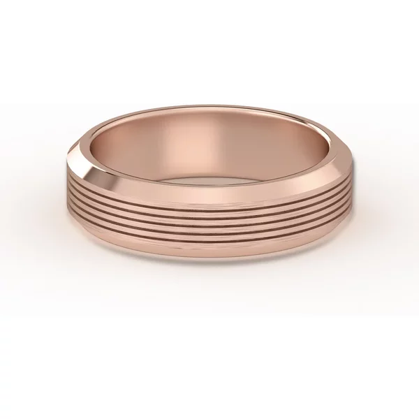 Alianza Edge Texturizada con Acabado Satinado 5 MM Oro Rosa 585 (14K)