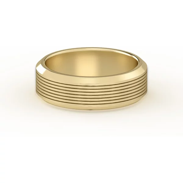 Alianza Edge Texturizada con Acabado Satinado 6 MM Oro Amarillo 585 (14K)