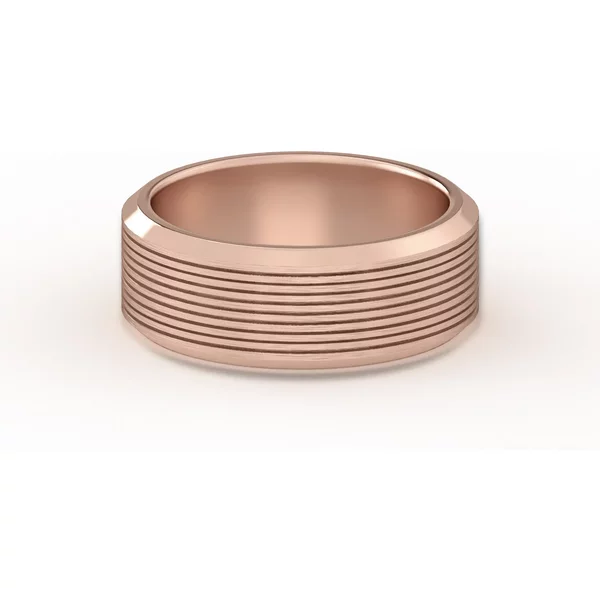 Alianza Edge Texturizada con Acabado Satinado 7 MM Oro Rosa 585 (14K)