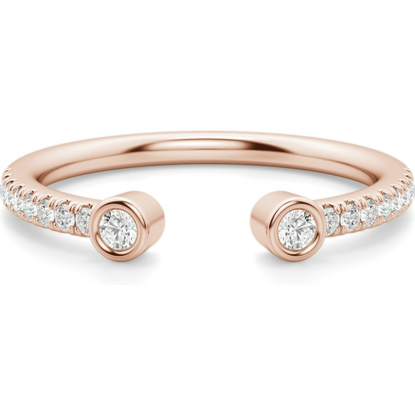Alianza Petite Acentuada Quest Diamante de Laboratorio Oro Rosa 585 (14K)