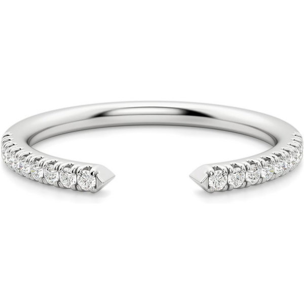 Alianza Acentuada Vault Diamante de Laboratorio Oro Blanco 585 (14K)