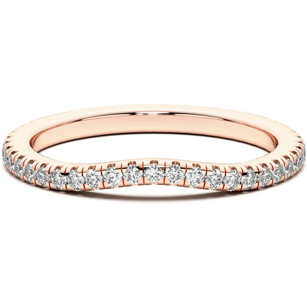 Alianza de Boda Praga Diamante de Laboratorio Oro Rosa 585 (14K)
