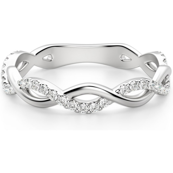 Alianza de Boda Winding Roads Diamante de Laboratorio Oro Blanco 585 (14K)