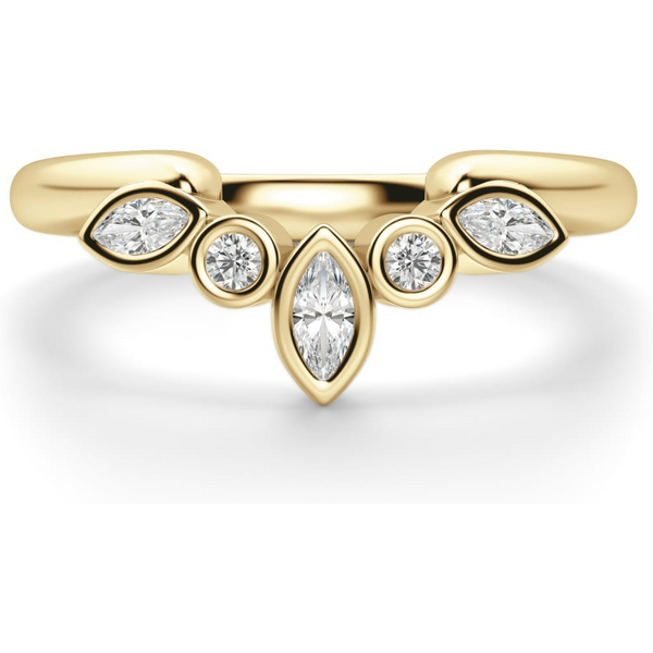 Alianza de Boda Queen Diamante de Laboratorio Oro Amarillo 585 (14K)