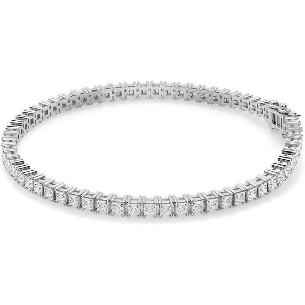 Pulsera de Tenis Corte Princesa 4 Prong Diamante de Laboratorio 5.00 ct. tot. Oro Blanco 585 (14K)
