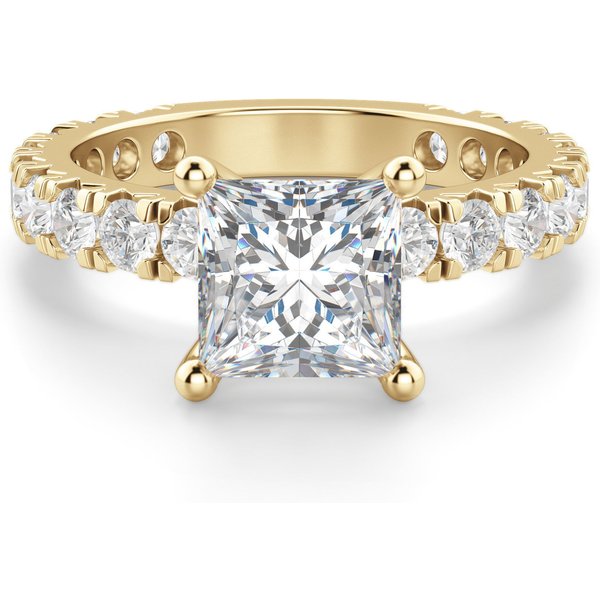 Anillo de Compromiso Corte Princesa 2.50 ct Gwyneth Diamante de Laboratorio Oro Amarillo 585 (14K)