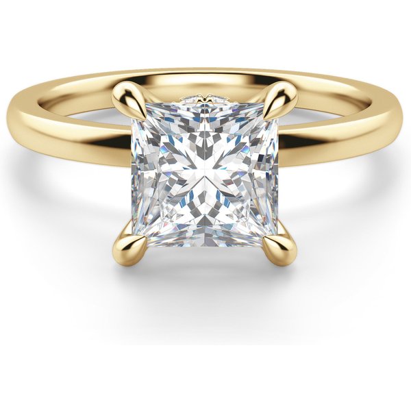 Anillo de Compromiso Corte Princesa 2.50 ct Solstice Diamante de Laboratorio Oro Amarillo 585 (14K)