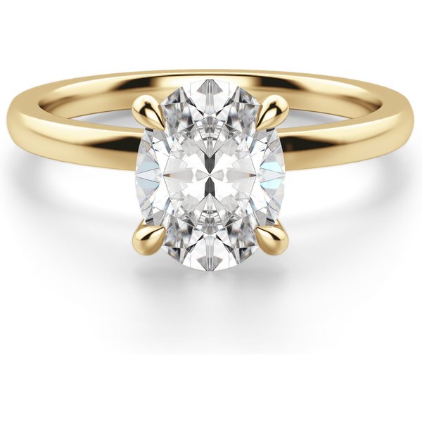 Anillo de Compromiso Corte Ovalado 0.75 ct Solstice Diamante de Laboratorio Oro Amarillo 585 (14K)
