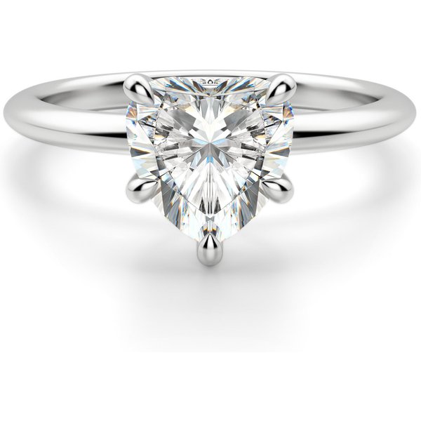 Anillo de Compromiso Clásico Corte Corazón 3.00 ct Hidden Halo Diamante de Laboratorio Platino 950