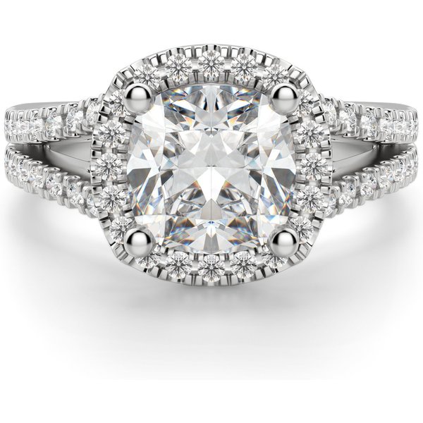 Anillo de Compromiso Corte Cojín 2.00 ct Palm Springs Diamante de Laboratorio Oro Blanco 585 (14K)