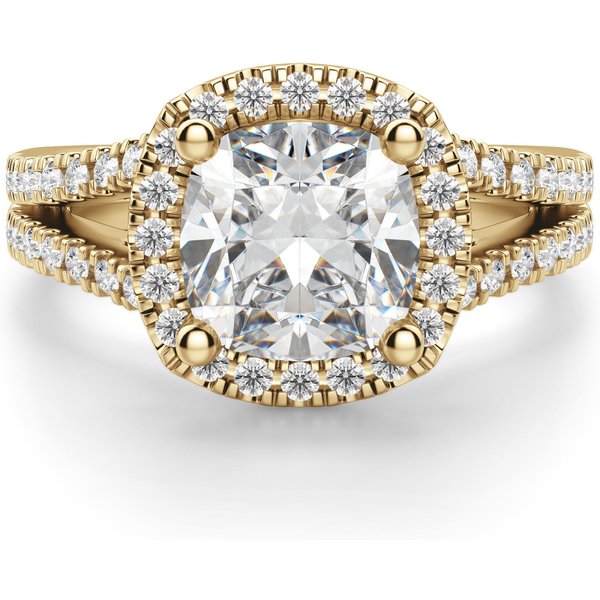 Anillo de Compromiso Corte Cojín 0.75 ct Palm Springs Diamante de Laboratorio Oro Amarillo 585 (14K)