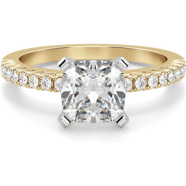 Anillo de Compromiso Corte Cojín 0.75 ct Angelix Diamante de Laboratorio Oro Amarillo 585 (14K)