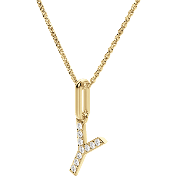 Colgante Letra "Y" Diamante de Laboratorio Oro Amarillo 585 (14K)
