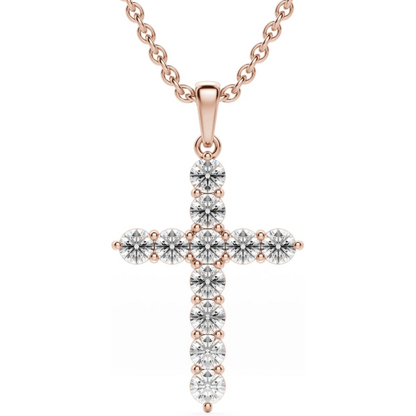 Colgante Clare Diamante de Laboratorio Oro Rosa 585 (14K)