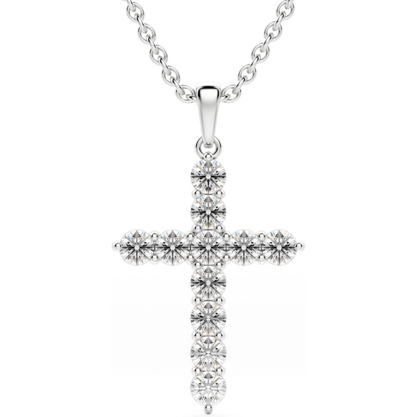 Colgante Clare Diamante de Laboratorio Oro Blanco 585 (14K)