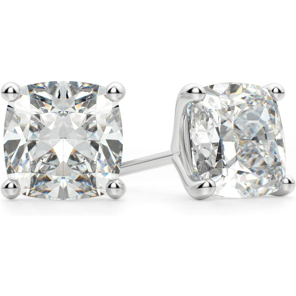 Pendientes de Botón Cojín 0.30 Quilates Tension Back Martini Set Diamante de Laboratorio Oro Blanco 585 (14K)