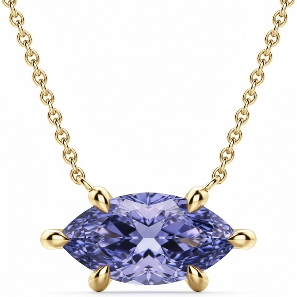 Collar con Tanzanita Marquesa 2.00 ct East-West Oro Amarillo 417