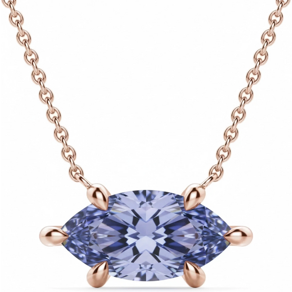 Collar con Tanzanita Marquesa 2.00 ct East-West Oro Rosa 417