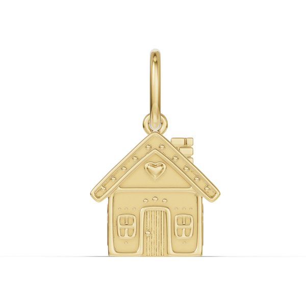 Charm Casa de Jengibre Diamante Natural Oro Amarillo 417