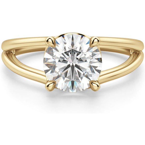 Anillo de Compromiso Elan con Corte Redondo 1.50 ct Diamante de Laboratorio Oro Amarillo 585