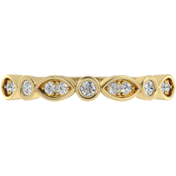 Alianza de Boda Rock 1.50 MM con diamante de laboratorio Oro Amarillo 585 (14K)