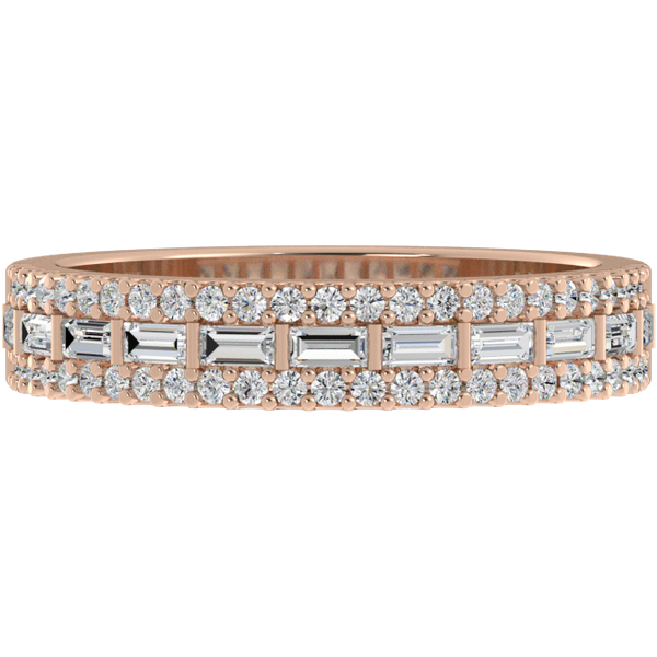 Alianza de Boda Fly 3.50 MM con diamante de laboratorio Oro Rosa 417 (10K)
