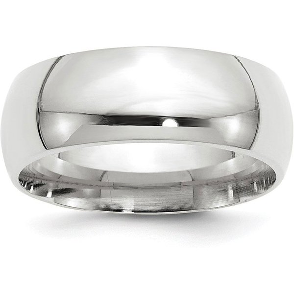 Alianza de Boda Estándar Comfort Fit 8 mm Oro Blanco 585